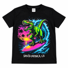 Santa Monica Surfing T-Rex Youth Prem Tee - Black