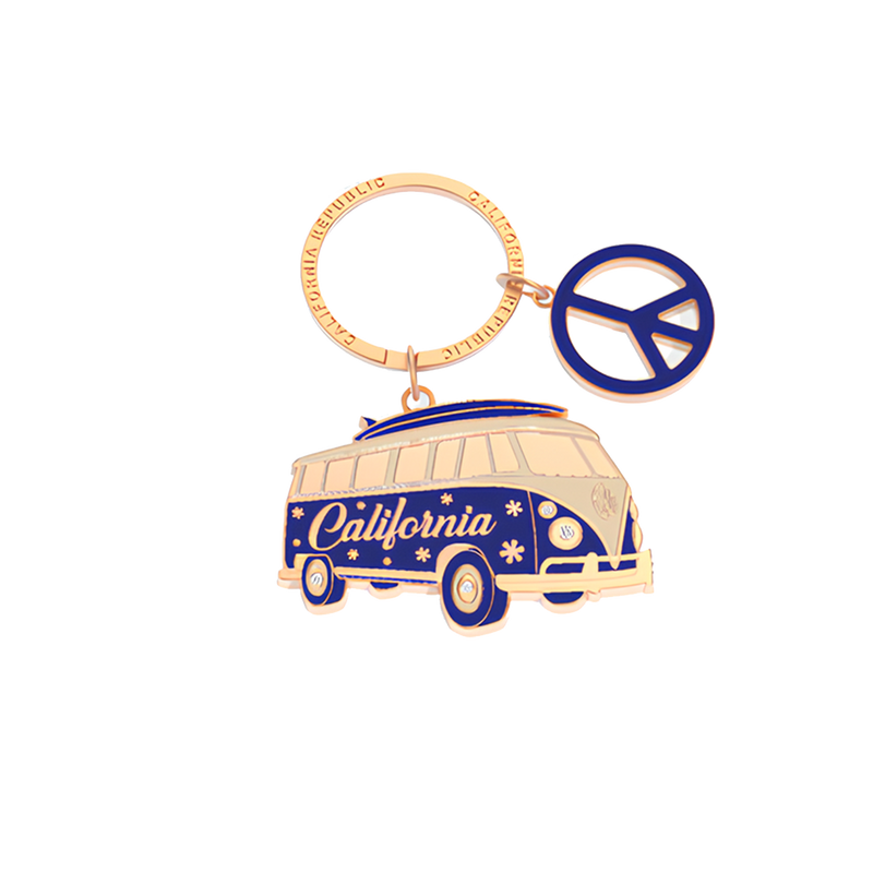 Kitchen Chic Cali Keychain Surfing California Dark Blue