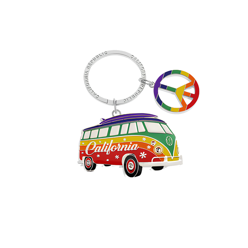 Kitchen Chic Cali Keychain Surfing California Rainbow