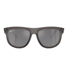 Ray-Ban Boyfriend Reverse Transparent Dark Grey + Silver Mirror