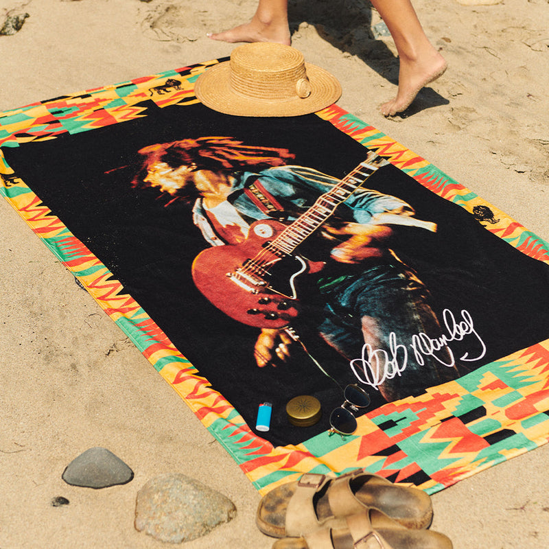 Slowtide Trenchtown Beach Towel on Sand