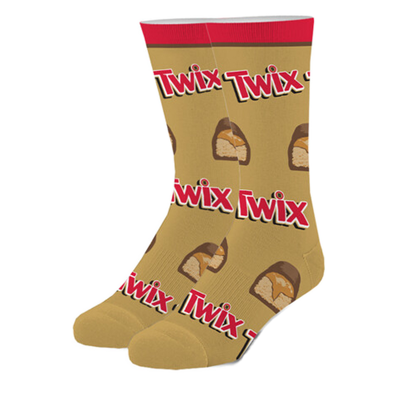 Crazy Socks Men's Crew Folded Twix Logos