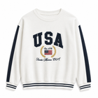 USA Crewneck Sweatshirt - White / Navy