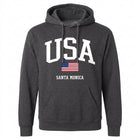 USA Santa Monica Pull Over Hoodie - Charcoal