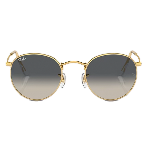 Ray-Ban Round Metal Polished Gold + Gradient Grey