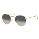 Ray-Ban Round Metal Polished Gold + Gradient Grey