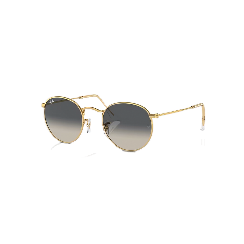 Ray-Ban Round Metal Polished Gold + Gradient Grey