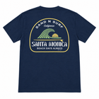 Santa Monica Horseshoe Wave Crewneck Tee - Midnight Navy Back