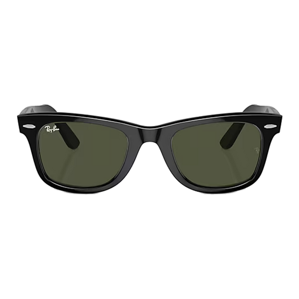 riginal Wayfarer Classic Polished Black, G-15 Green Lenses Front