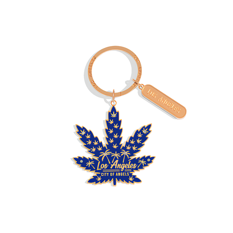 Kitchen Chic LA Keychain Weed Dark Blue