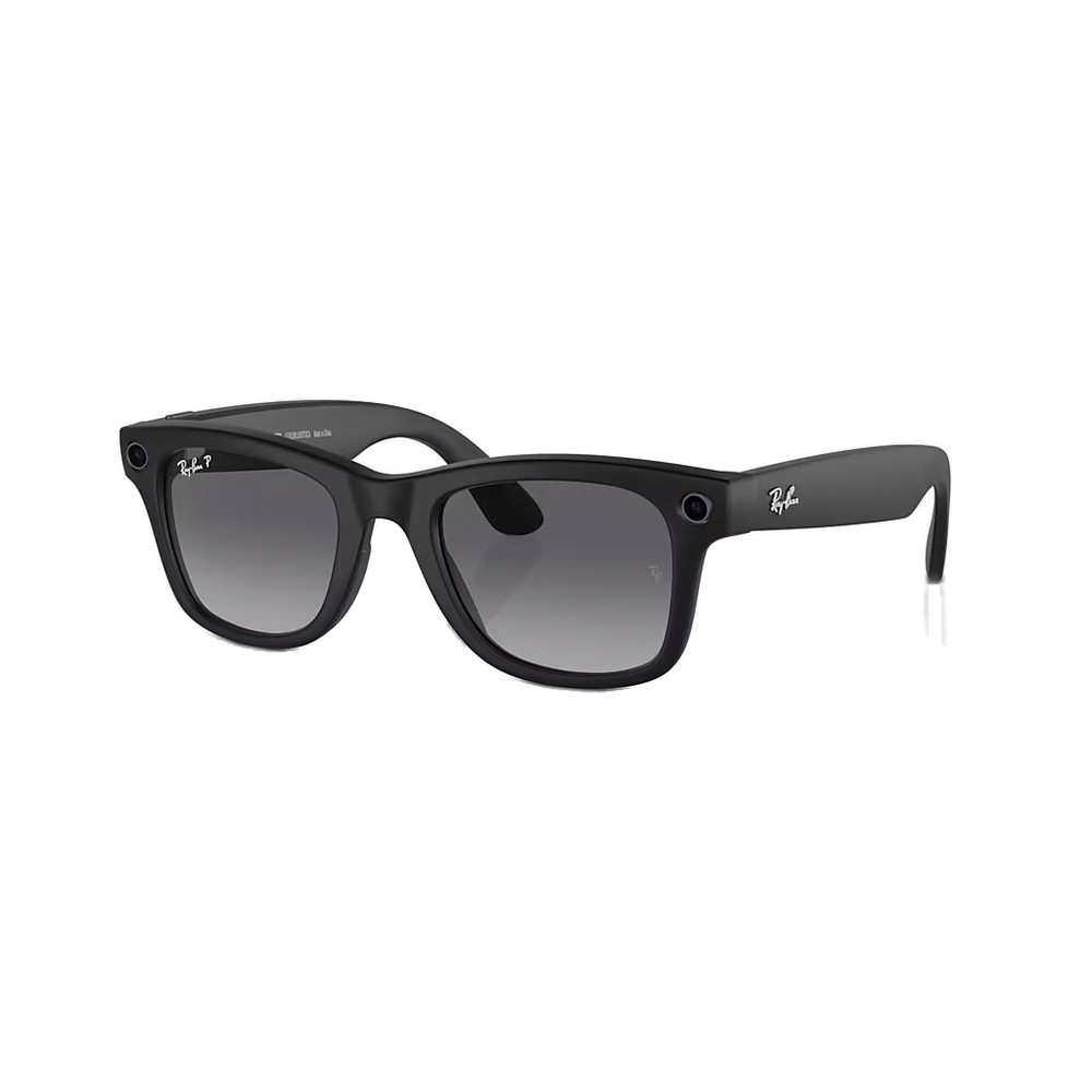 Ray-Ban Meta Wayfarer Matte Black + Gradient Graphite 53 – Sand 