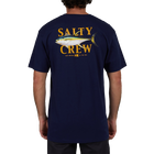 Salty Crew Yellowfin Navy Short Sleeves Standard Tee Back