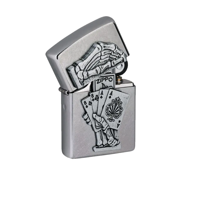 Zippo Lighter Dead Man's Hand Emblem