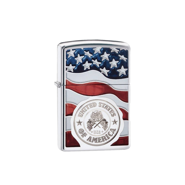 Zippo Lighter 250 American Stamp on Flag