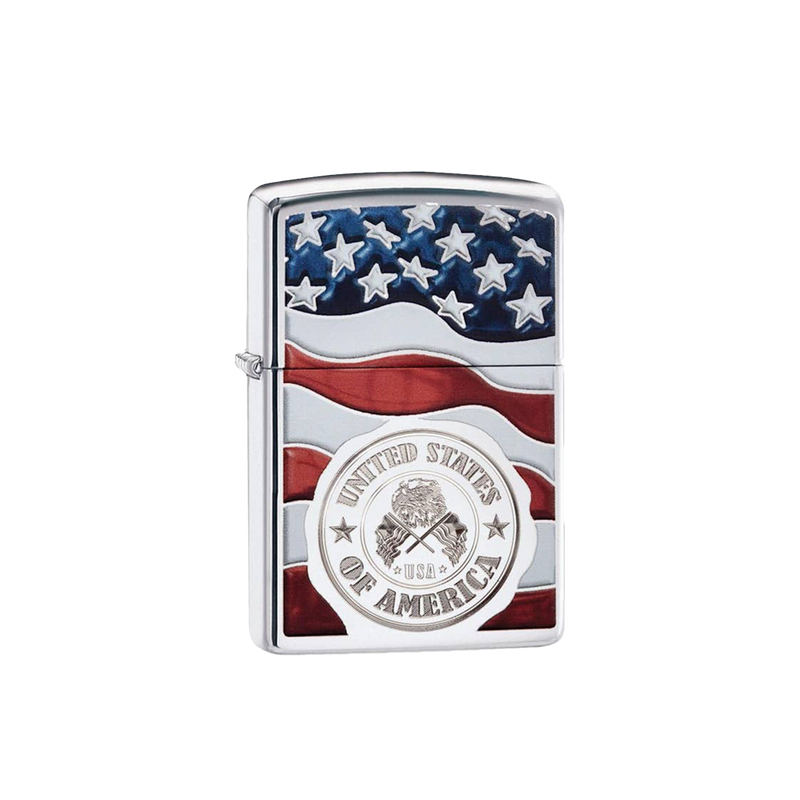 Zippo Lighter 250 American Stamp on Flag