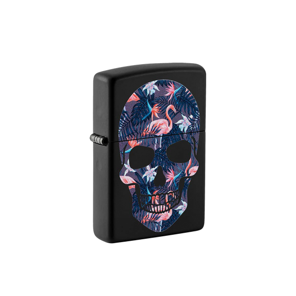 Zippo Lighter Flamingo Skull Design