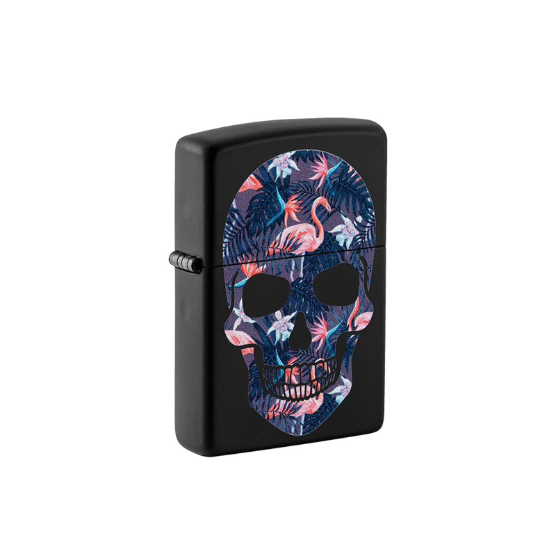 Zippo Lighter Flamingo Skull Design