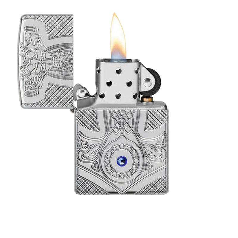 Zippo Lighter Medieval Design (Open)