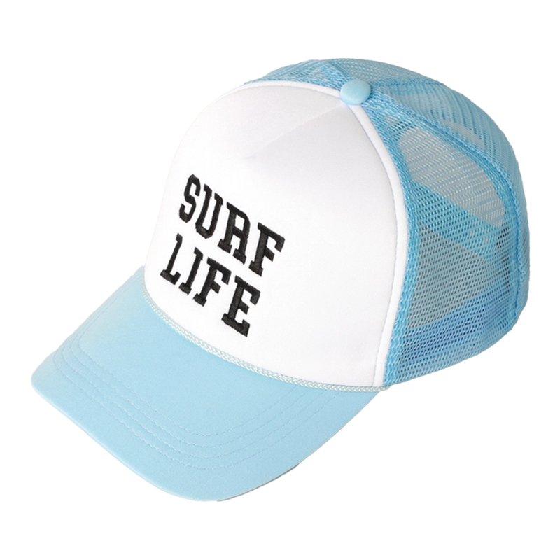 Fashion City Surf Life Foam Trucker Cap - Blue  Side