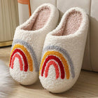 Soft Plush Rainbow Warm Slippers