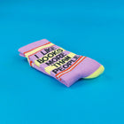 folded purple socks