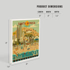 Santa Monica California Geometric Ceramic Coaster