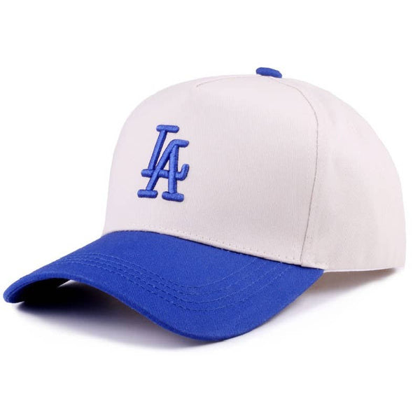 LA City Logo Two Tone Canvas Cotton Cap - Blue