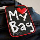 My Bag Heart Black Luggage Tag