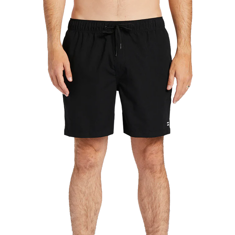 Billabong All Day Layback 16" Elastic Waist Shorts - Black