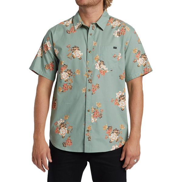 Billabong Sundays Mini Shirt - Sage (Front)