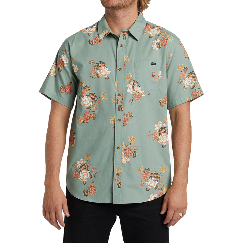 Billabong Sundays Mini Shirt - Sage (Front)