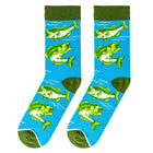 Crazy Socks Bass Fishing - Mens Crew Folded