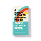 Book titled 'A Million Things to Do Before You Die' with colorful design on a white background