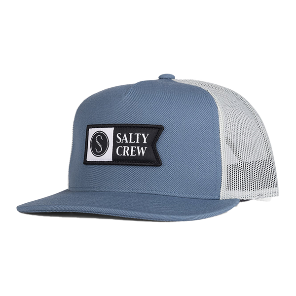 Salty Crew Alpha Slate Twill Trucker Front