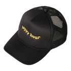 Fashion City Happy Hour Embroidered Trucker Cap - Black Side