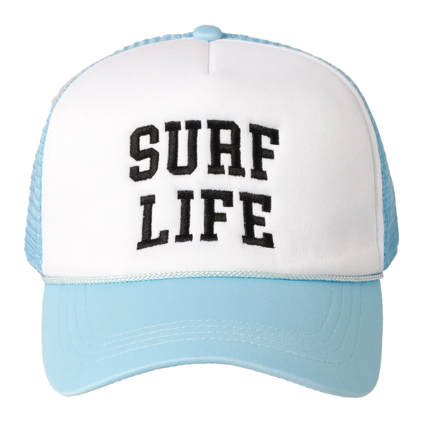 Fashion City Surf Life Foam Trucker Cap - Blue Front