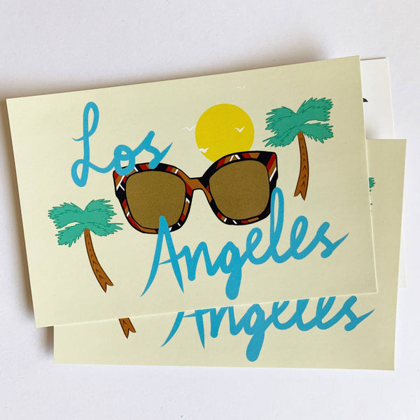 Los Angeles California Sunglasses Postcard Souvenir Front