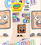 Cinnamon Toast Crunch-themed socks with packaging and branding.