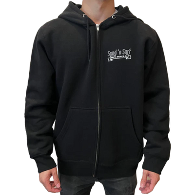 Sand 'N Surf Santa Monica Full Zip Black Hoodie – Sand 'n Surf