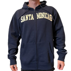 Santa Monica CA Navy Zipper College Style Hoodie
