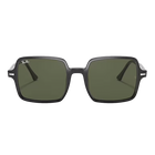 Ray-Ban Square II Polished Black + Classic Green