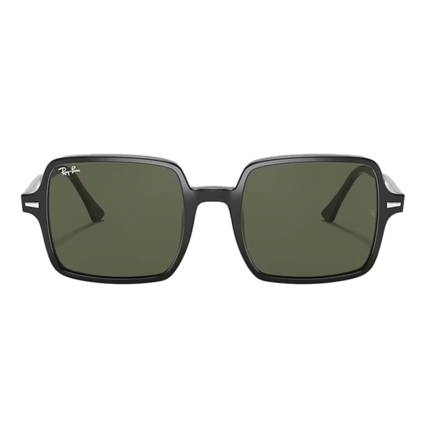 Ray-Ban Square II Polished Black + Classic Green