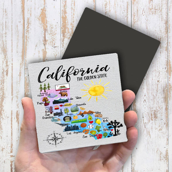 California State Map Souvenir Magnet Fridge