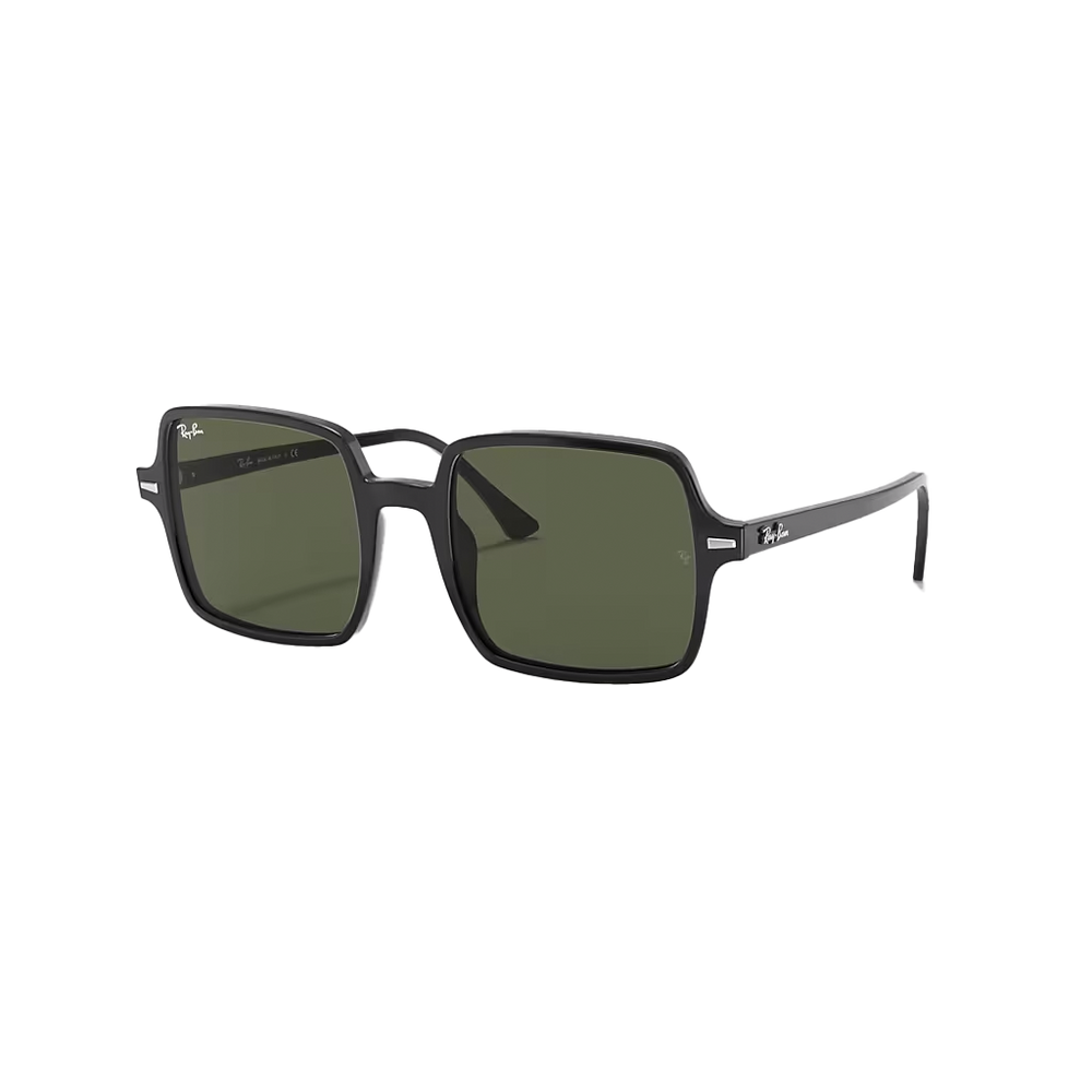 Ray-Ban Square II Polished Black + Classic Green – Sand 'n Surf