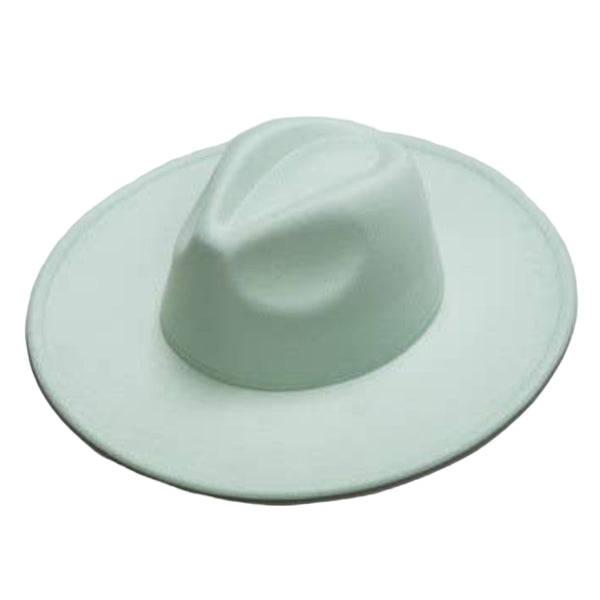 A Vintage Plain Fedora Hat - Mint