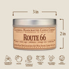 ﻿Route 66 Soy Travel Candle - Amber Sage Oakmoss Orange