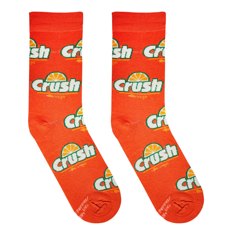 Crazy Socks Women's Crew Folded - Orange Crush