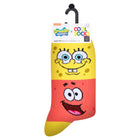 SpongeBob SquarePants-themed sock with a cartoon face design on a white background