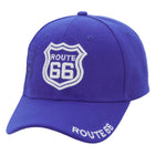 Route 66 Velcro Back Acrylic Baseball Cap Blue