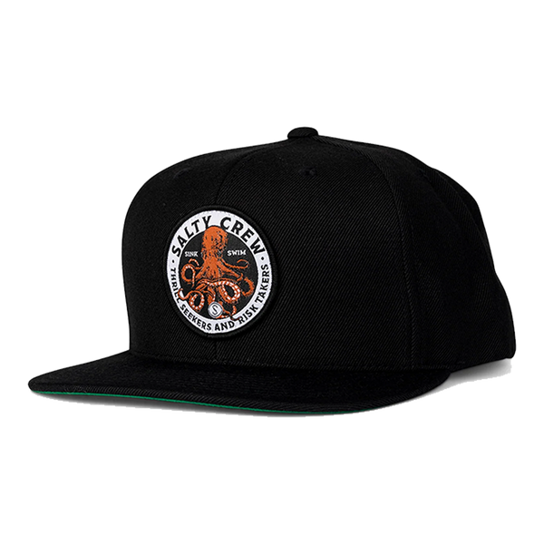 Salty Crew Deep Reach Black/Black 6 Panel Front